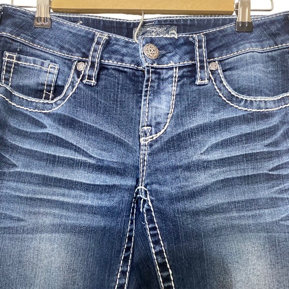 Silver Jeans Co Aiko Bootcut Jeans Dark Wash Thick Stitch W28 - Picture 3 of 7